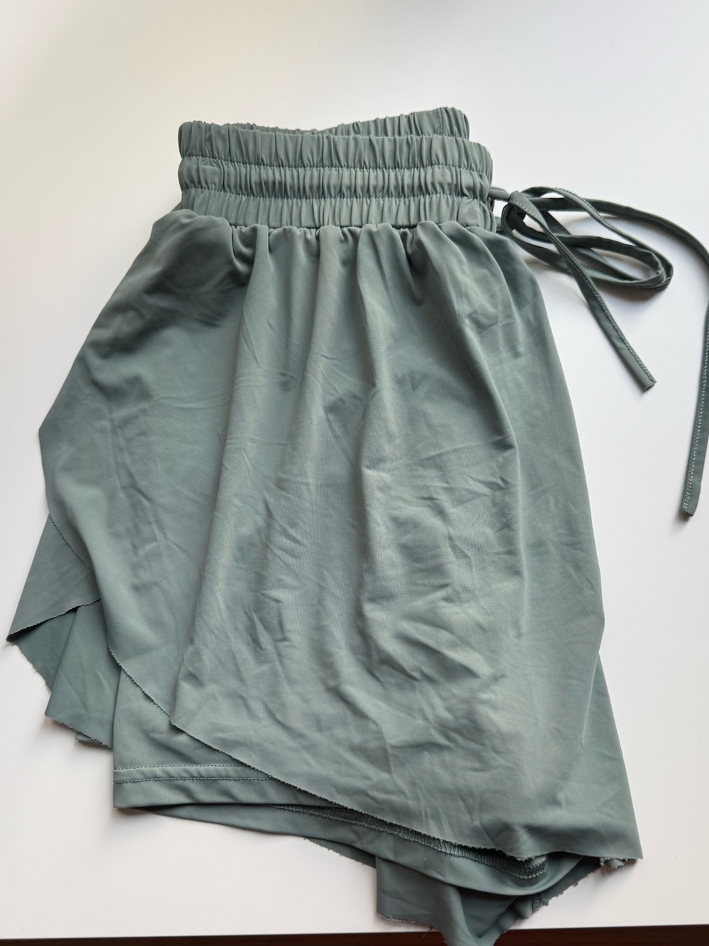 Altar’d State Revival- Women's Athletic Flowy Shorts in Sage Green - Picture 4 of 4